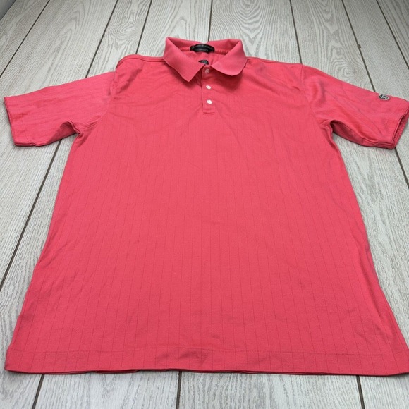 Tiger Woods Pink Golf Polo Double Mercerized Heavy‎ Men Medium - Picture 1 of 7